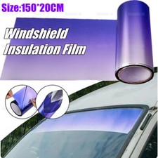 Car Tint Film Purple Sun Visor Strip Windshield UV Shade Banner Accessories DIY