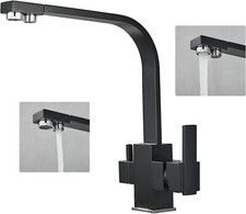 Nuovo Rubinetto Cucina Girevole 360° Anticorrosione 3 Vie Filtro Acqua Miscelato