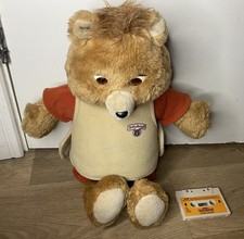 Vintage Original 1985 Teddy Ruxpin Talking Bear Toy- With Cassette- Sounds