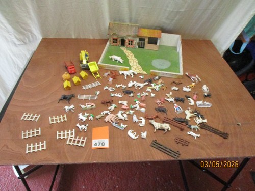 Vintage wooden toy farm - toy,