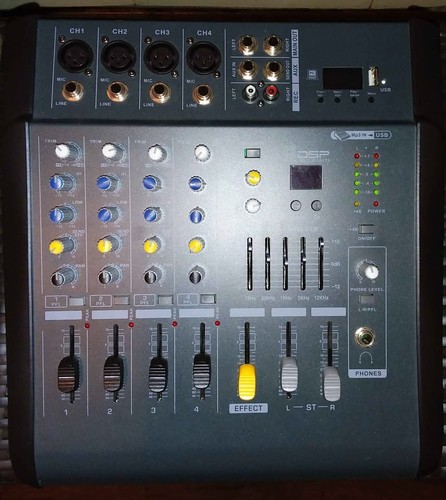 Powered stereo mixer - powered, amp