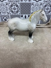Beswick Dappled Grey Shire Horse Great Condition Yellow Mane