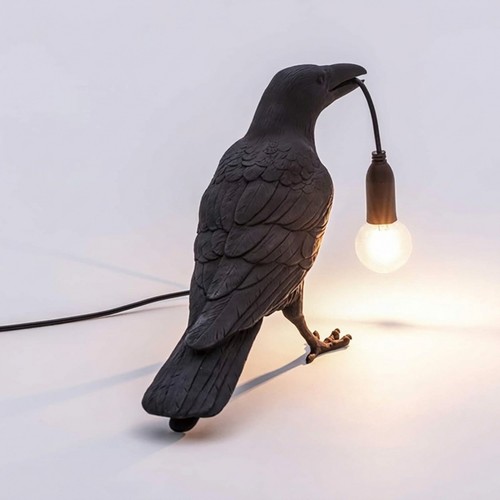 Black bird resin - black, desk