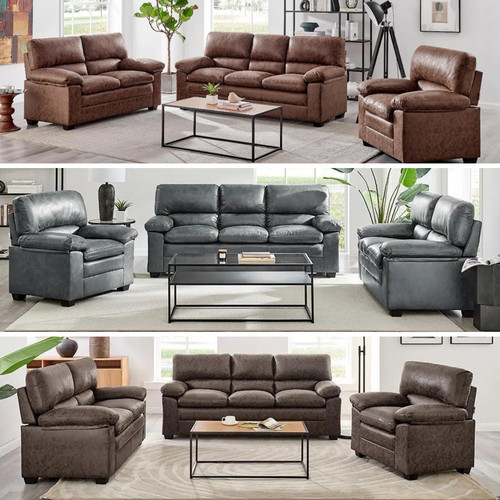 Faux leather sofa - leather, suite