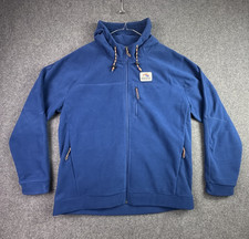 Macpac Heritage Windproof Fleece Jacket Mens 2XL Blue Hooded Full Zip