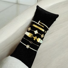 6pc Gold and White bracelet