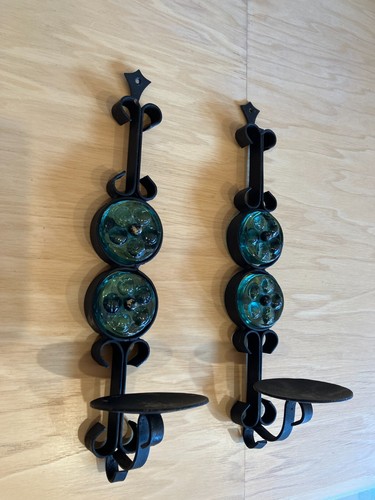 Vintage pair candle - candle, sconces