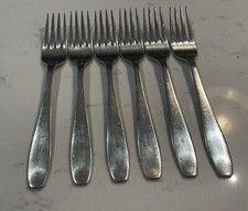 RARE 6 x Oneida Campden Dessert Forks 17.8cm Welch Mellor Cutlery old hall