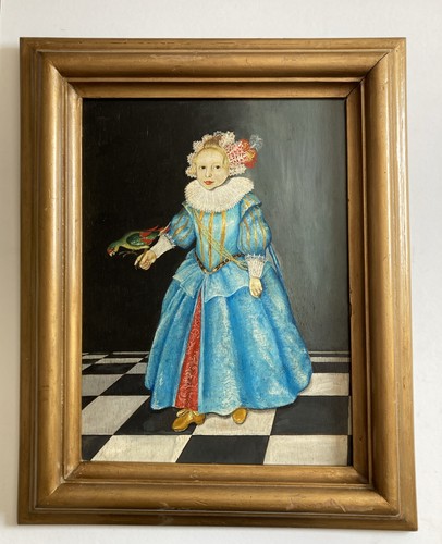 Antique vintage oil painting - antique,