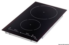 Marine Induction Hob 2 Ring Stove Top Black Glass Osculati 50.707.91 Motorhome