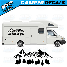 Motorhome Camper Van Mountain Trees Adventure Decals Vinyl Graphics LARGE