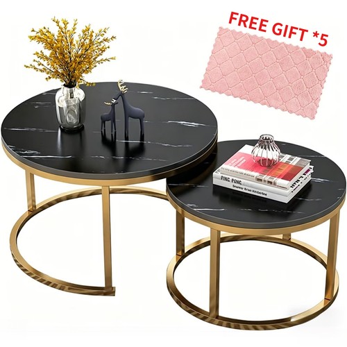 Black nesting coffee tables - black,