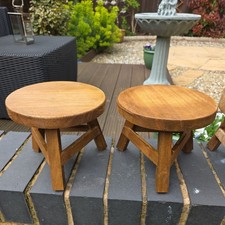 Mini Wooden Stool Plant Stand