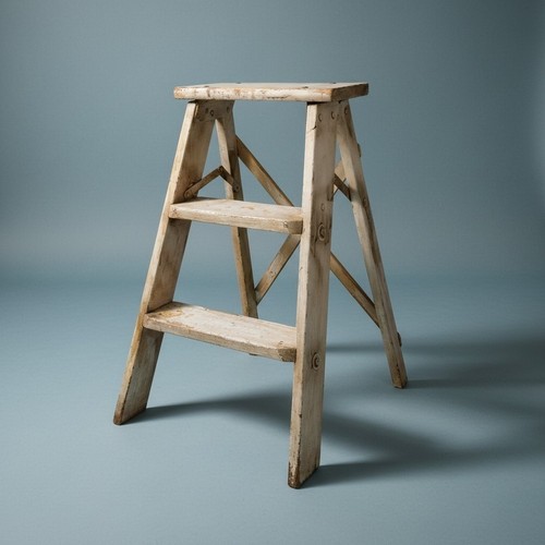 Vintage wooden step - step, stool