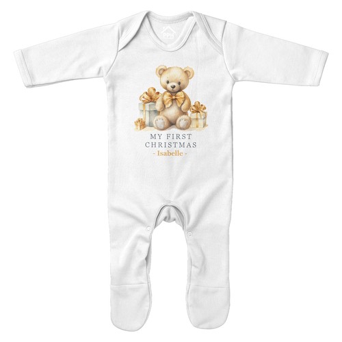 Personalised teddy bear romper - teddy,