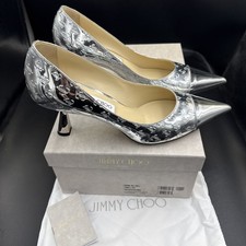JIMMY CHOO Rene Silver Leather