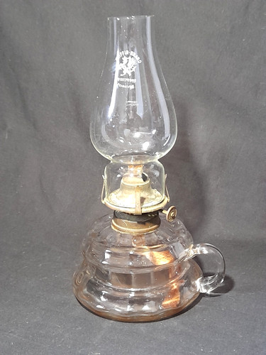 Vintage finger oil lamp clear - finger,