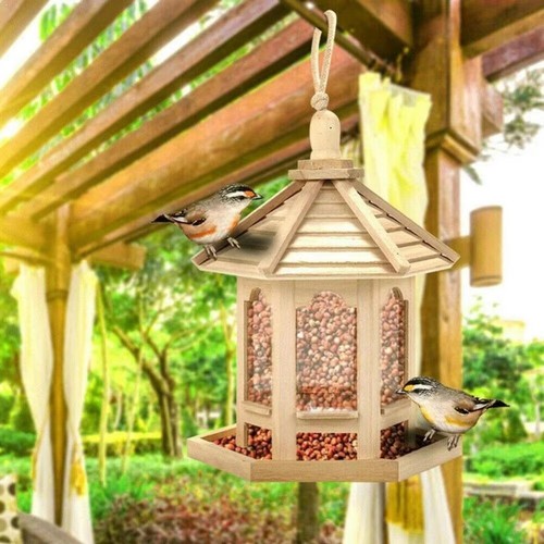 Hanging wooden bird - bird, house