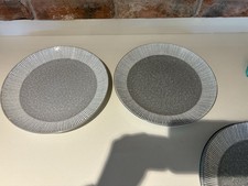 FOX & IVY FOR TESCO NERO 10 3/4" DINNER PLATES X 2 - Good Condition