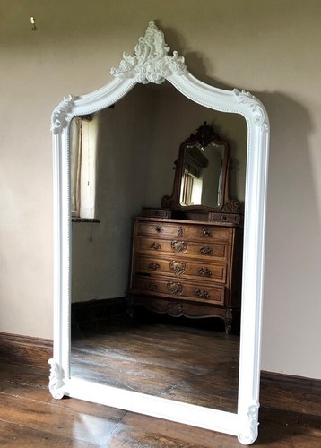 Matt white ornate french - white,