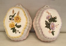 2 Vintage Ceramic Floral Jelly