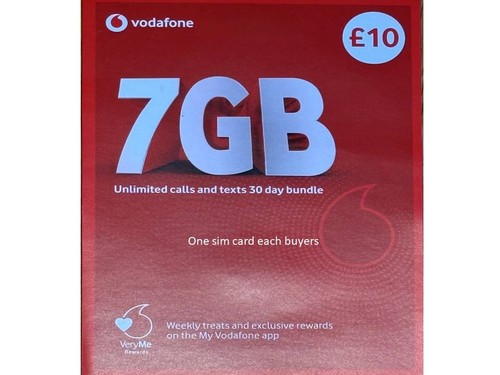 Vodafone sim pay - uk,