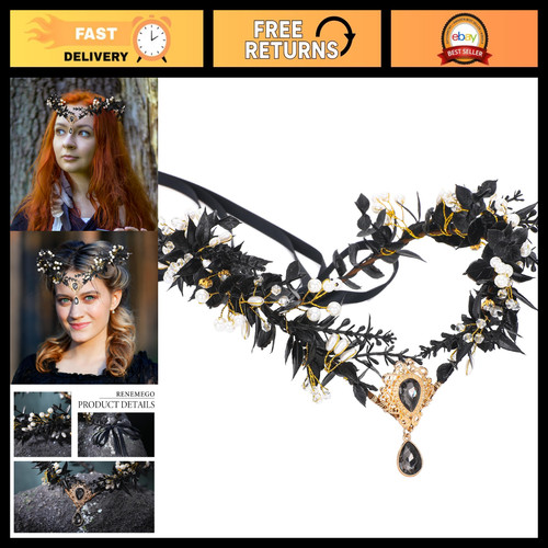 Gothic black elf fairy - elf, flower