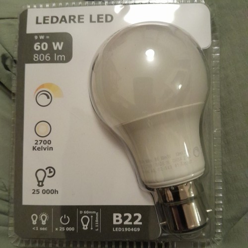 Ikea ledare led bulb b22 - ledare,