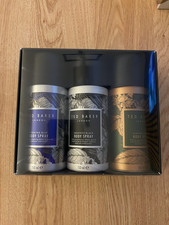Ted Baker Sterling Blue Vintage Amber & Graphite Black Body Spray 150ml each.