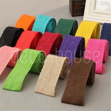 Coloured Natural Jute Hessian Burlap Ribbon Rustic Wedding Craft Cake Decoration