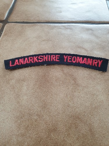 Lanarkshire yeomanry shoulder - yeomanry,