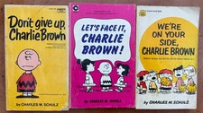 3 X CHARLIE BROWN BOOKS BY CHARLES M SCHULZ 1970'S