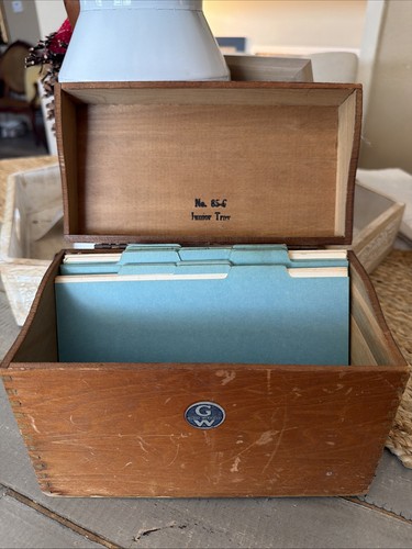 Vintage wood index card - vintage, file