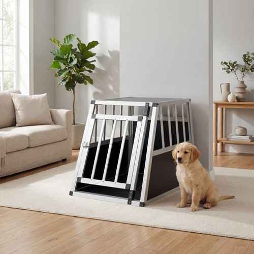 Aluminum dog travel crate with - dog,