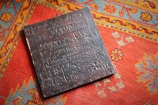 19th C Folk Art Graffitied Oak Panel “Leeds Grammar School Founded 1552” Curio