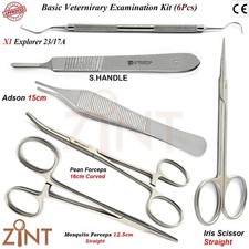 Basic Surgery Dissecting Dissection Kit Veterinary Tools Explorer Pean Foceps CE