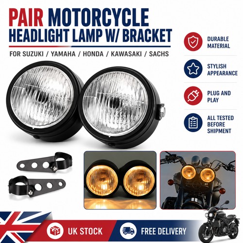 Black twin headlight - black,