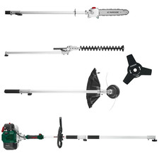 Parkside 4 in1 Gasoline Multi Device Lawn Trimmer Cutter Hedge Scissors Button