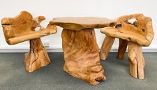 Teak wood table chairs - teak,