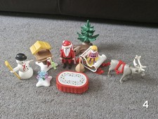 Playmobil Christmas Bundle Tree Santa Sleigh Elf Reindeer Snowman xmas