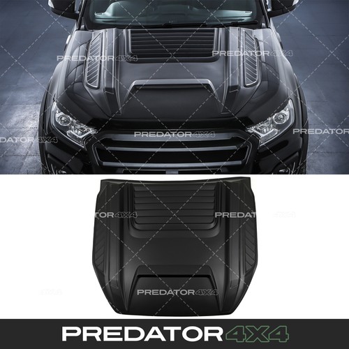 Matte black large bonnet vent - black,