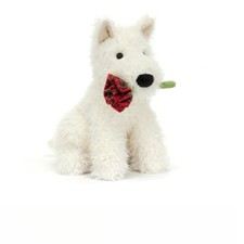 Jellycat Munro Scottie Dog 'Love You' 9in Retired Plush Toy New w/Tags&Dust Bag