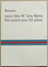 LANCIA DELTA HF TURBO MARTINI Car Sales Brochure 1982-83 French Text