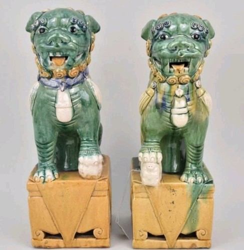 Pair chinese foo dogs - pair, of
