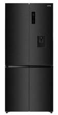 HYE 446L American Fridge Freezer Frost Free Water Dispenser TrueFit - Black Inox
