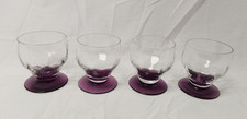 Set of 4 Art Deco Short Stem