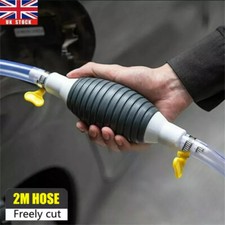 Hand Siphon Pump Petrol Diesel Water Oil Liquid Fuel Transfer Easy Use Pump 2M