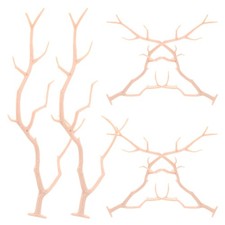  6pcs Artificial Coral Branches Twigs Tree Branches Crafts Decorative Branches