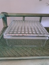 Ikea Koloni Vintage Glass Bubble Lid Square Storage Fridge Container