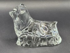 Retired Yorkshire Silky Terrier Dog Baccarat Crystal Figurine Double Signed READ